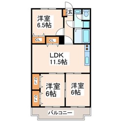 鉄砲塚 徒歩3分 2階の物件間取画像